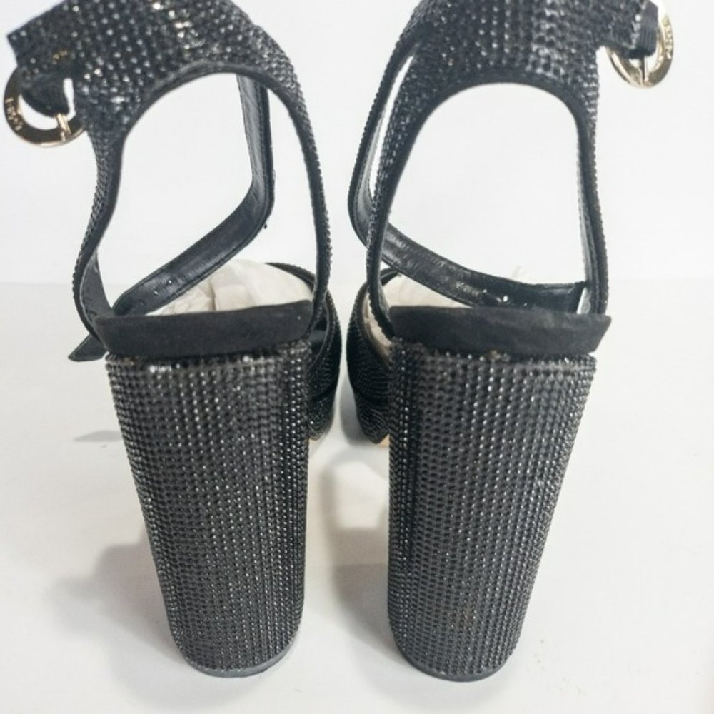 Madden Girl Summit Rhinestone Platform Sandals Black -6 - Picture 6 of 6